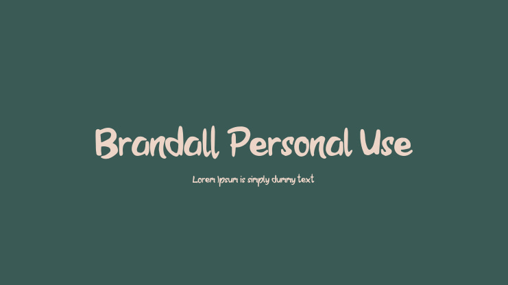 Brandall Personal Use Font
