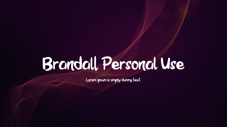 Brandall Personal Use Font