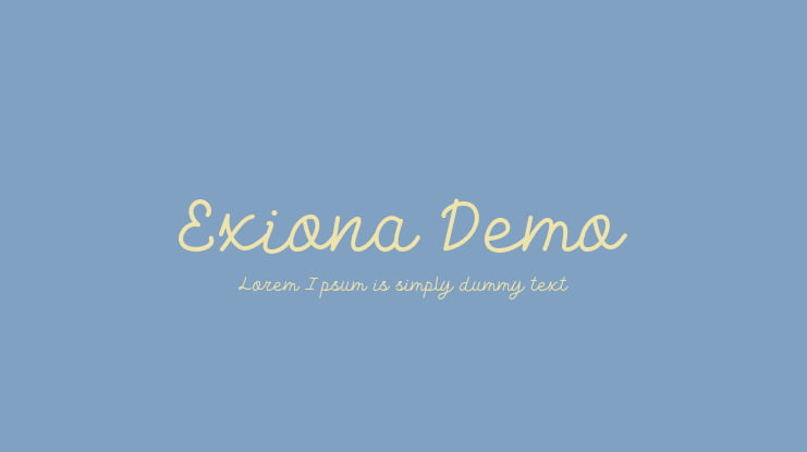 Exiona Demo Font