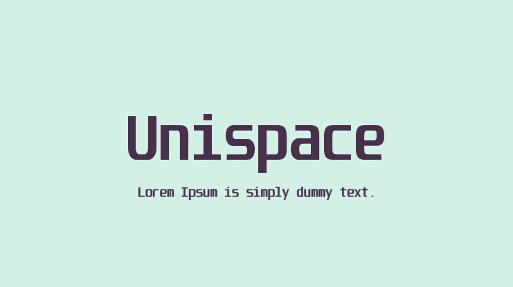 Unispace Font Family