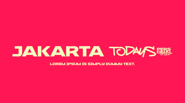 Jakarta Todays Font