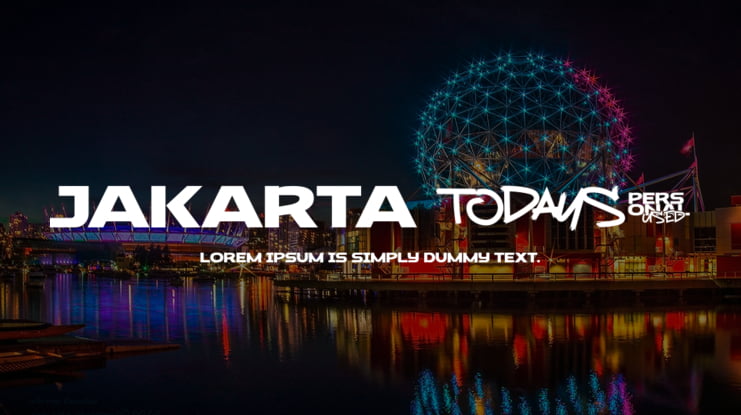 Jakarta Todays Font