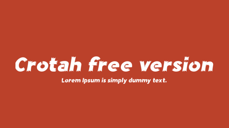 Crotah free version Font