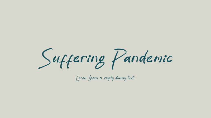 Suffering Pandemic Font