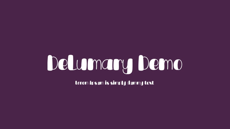 DeLumary Demo Font