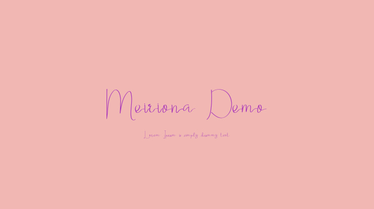 Meiriona Demo Font