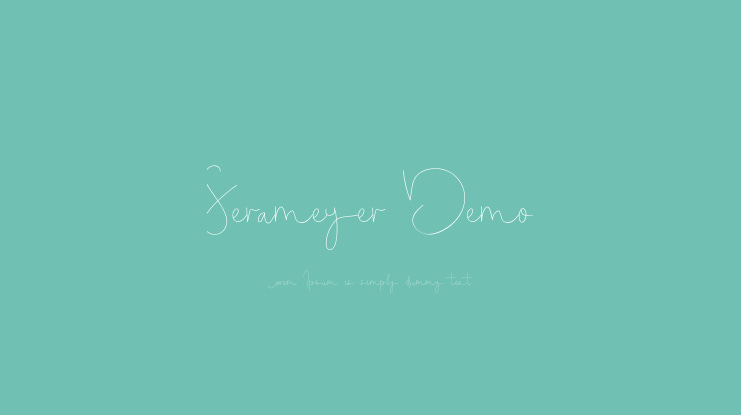 Serameyer Demo Font