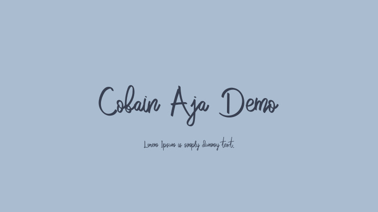 Cobain Aja Demo Font