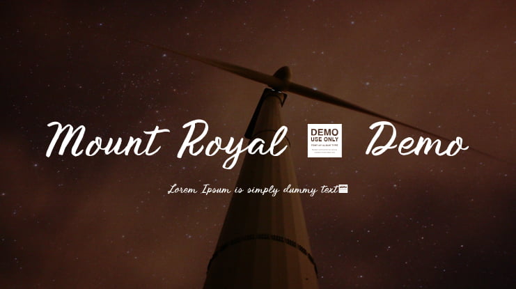 Mount Royal - Demo Font