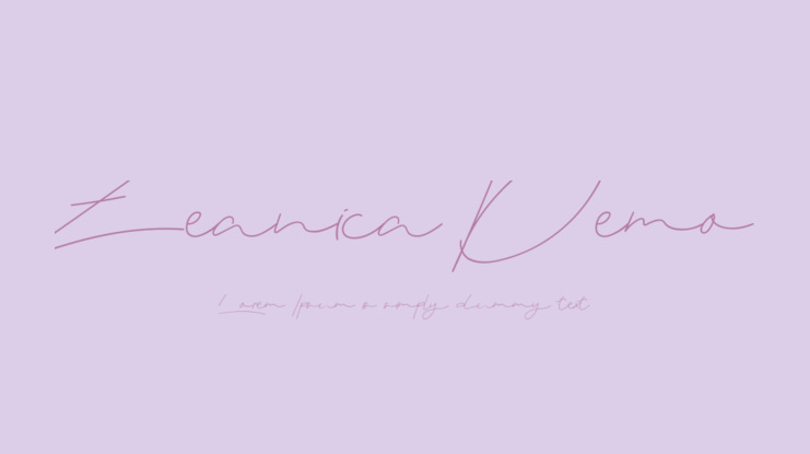 Zeanica Demo Font