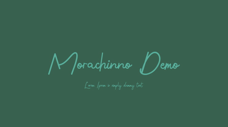 Morachinno Demo Font