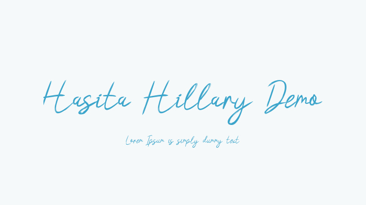 Hasita Hillary Demo Font