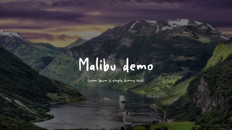 Malibu demo Font