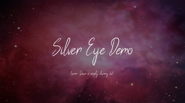 Silver Eye Demo Font