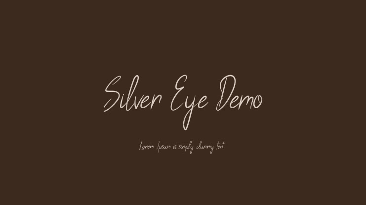 Silver Eye Demo Font