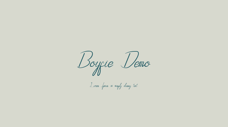 Boyfie Demo Font
