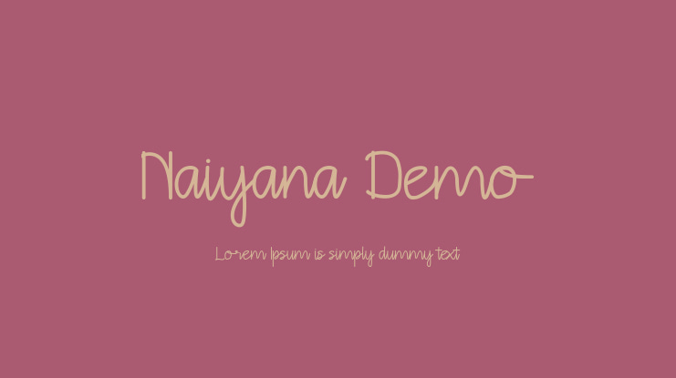 Naiyana Demo Font