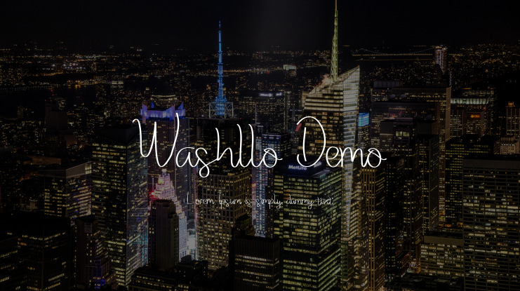 Washllo Demo Font