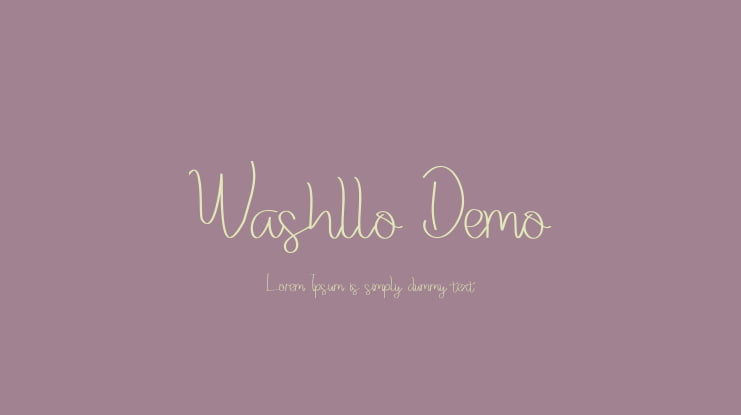 Washllo Demo Font
