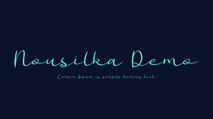 Nousilka Demo Font
