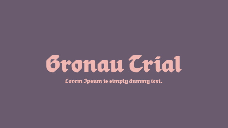 Gronau Trial Font Family