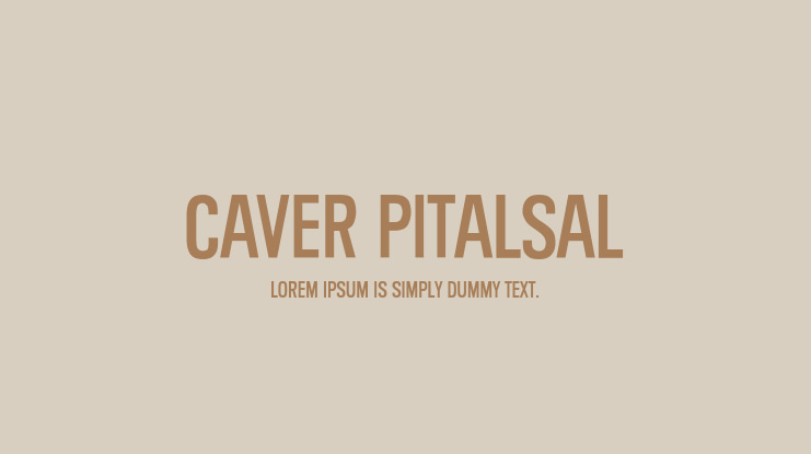 Caver Pitalsal Font