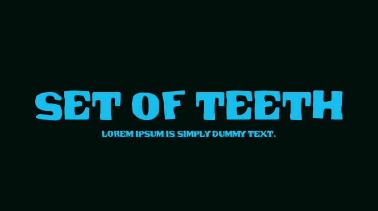 Set of Teeth Font