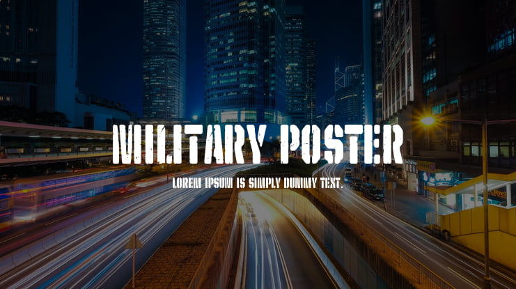 Military Poster Font