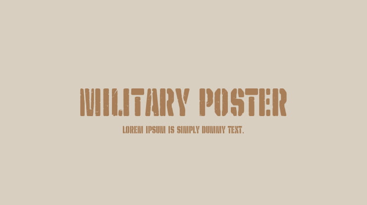 Military Poster Font