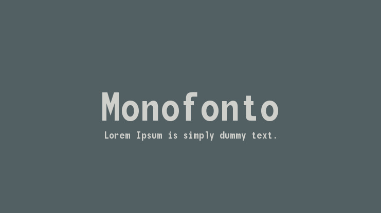 Monofonto Font