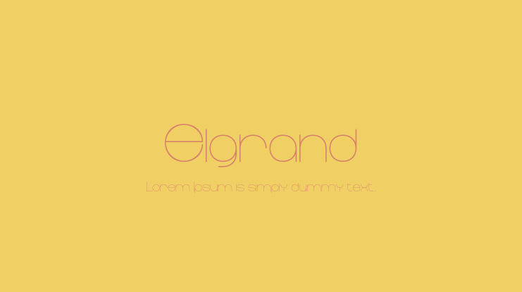 Elgrand Font