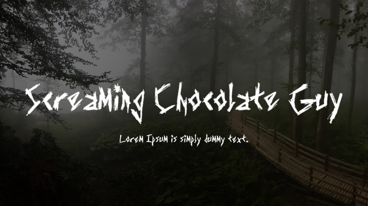 Screaming Chocolate Guy Font