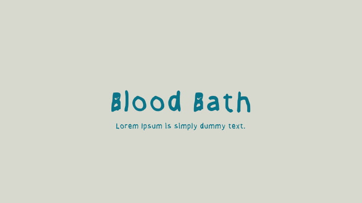 Blood Bath Font