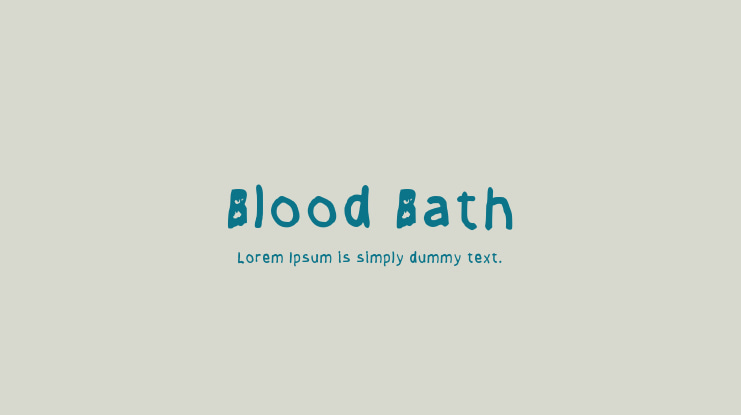 Blood Bath Font