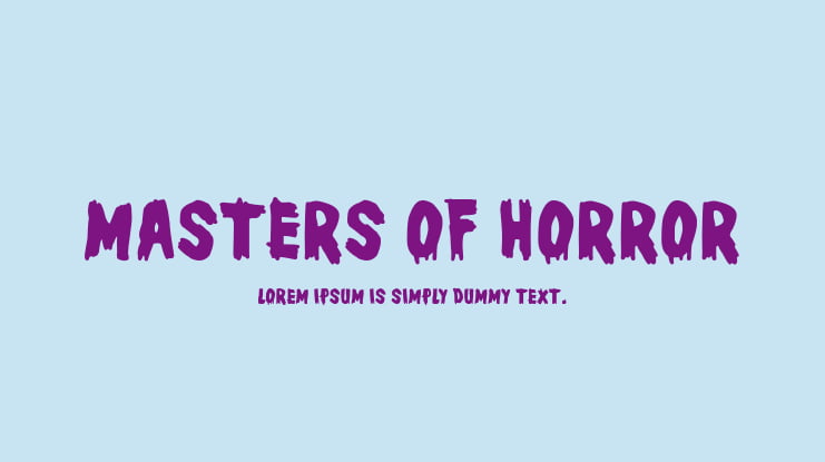 Masters of Horror Font