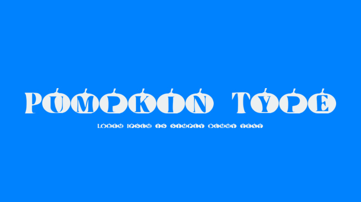 Pumpkin Type Font
