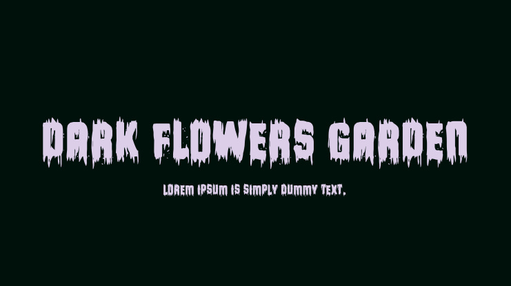 Dark Flowers Garden Font