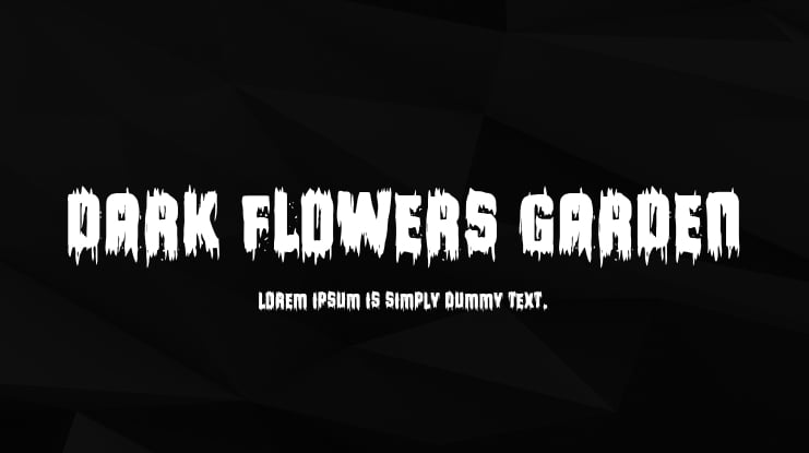 Dark Flowers Garden Font