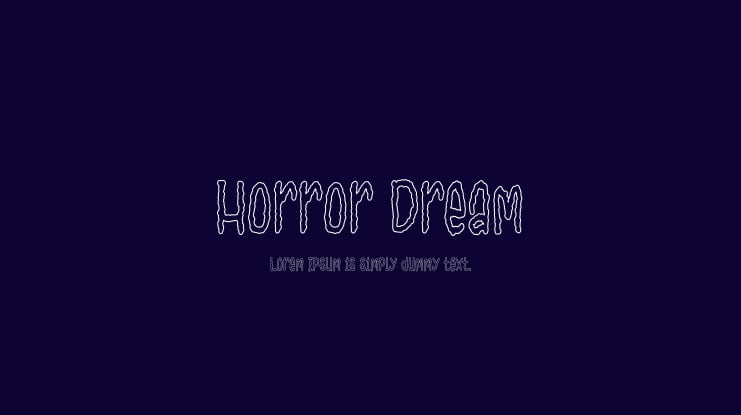 Horror Dream Font