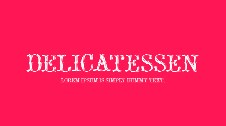 Delicatessen Font
