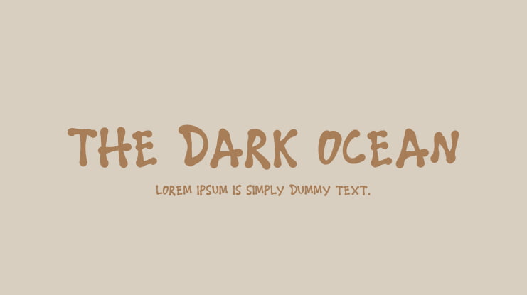 THE DARK OCEAN Font