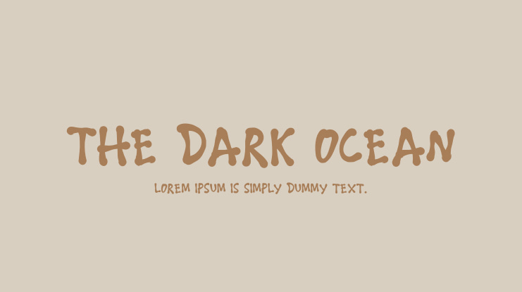 THE DARK OCEAN Font