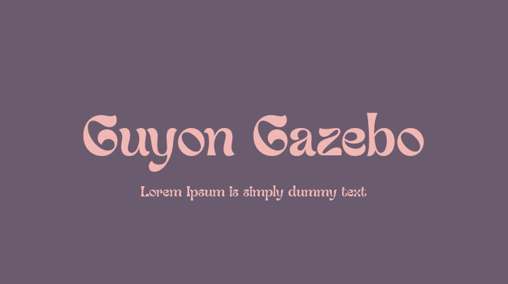 Guyon Gazebo Font