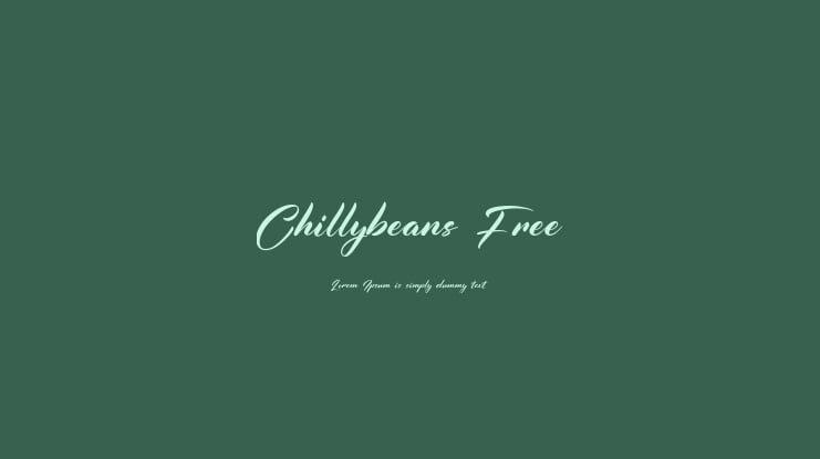 Chillybeans Free Font