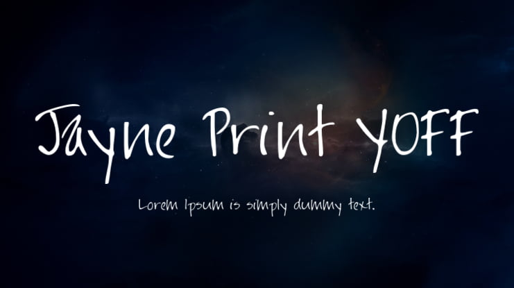 Jayne Print YOFF Font
