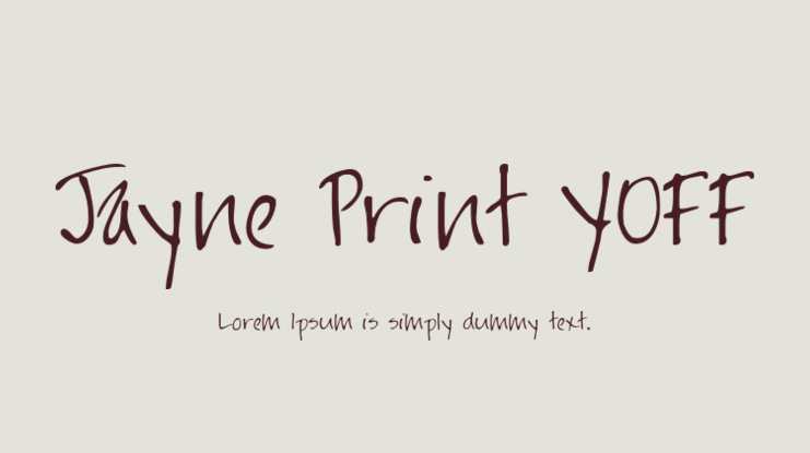 Jayne Print YOFF Font