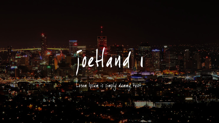 joeHand 1 Font
