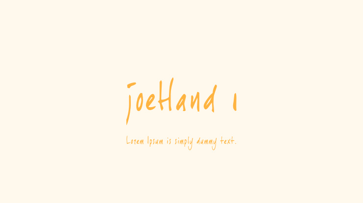 joeHand 1 Font