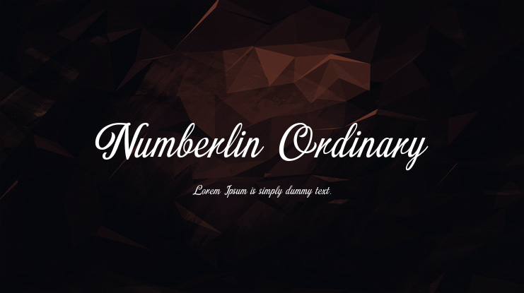 Numberlin Ordinary Font