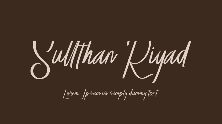 Sullthan Riyad Font